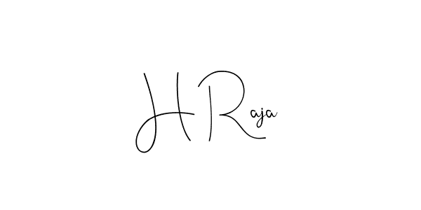 How to make H Raja name signature. Use Andilay-7BmLP style for creating short signs online. This is the latest handwritten sign. H Raja signature style 4 images and pictures png