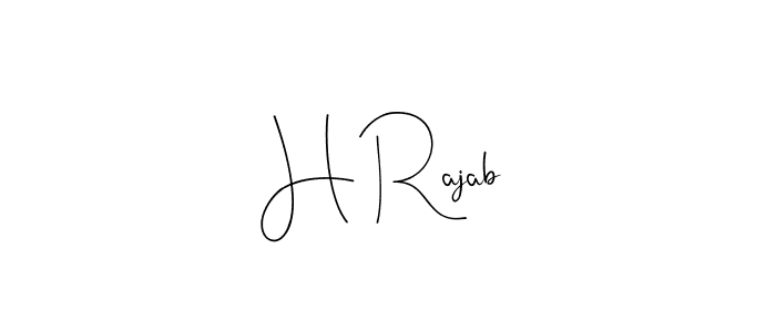 How to make H Rajab signature? Andilay-7BmLP is a professional autograph style. Create handwritten signature for H Rajab name. H Rajab signature style 4 images and pictures png