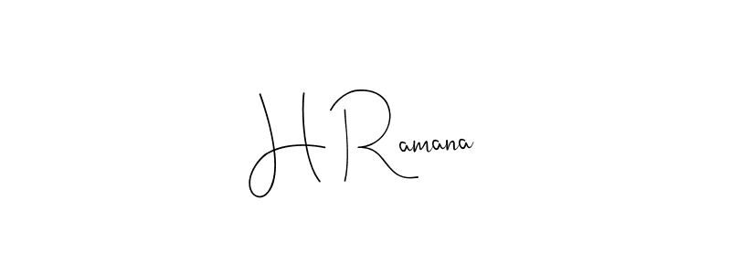 How to make H Ramana name signature. Use Andilay-7BmLP style for creating short signs online. This is the latest handwritten sign. H Ramana signature style 4 images and pictures png