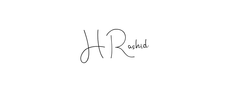 The best way (Andilay-7BmLP) to make a short signature is to pick only two or three words in your name. The name H Rashid include a total of six letters. For converting this name. H Rashid signature style 4 images and pictures png