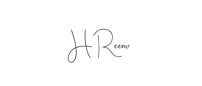 if you are searching for the best signature style for your name H Reenu. so please give up your signature search. here we have designed multiple signature styles  using Andilay-7BmLP. H Reenu signature style 4 images and pictures png