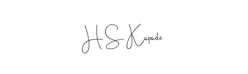 Make a beautiful signature design for name H S Kapade. With this signature (Andilay-7BmLP) style, you can create a handwritten signature for free. H S Kapade signature style 4 images and pictures png