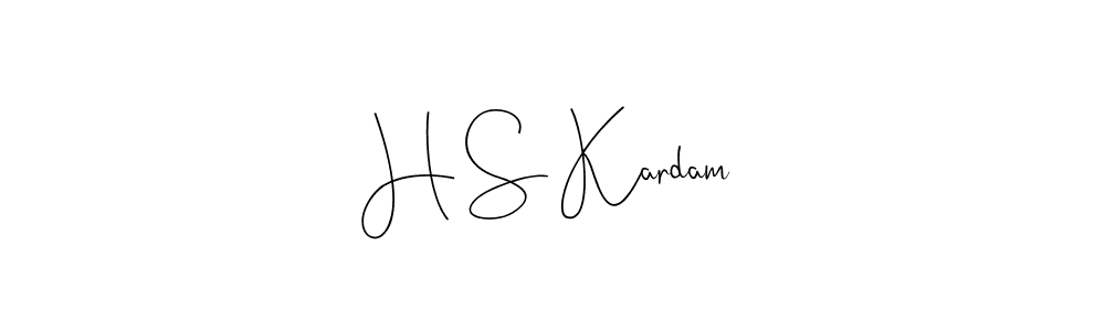 You should practise on your own different ways (Andilay-7BmLP) to write your name (H S Kardam) in signature. don't let someone else do it for you. H S Kardam signature style 4 images and pictures png
