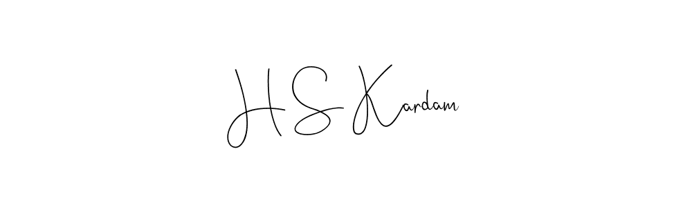 You should practise on your own different ways (Andilay-7BmLP) to write your name (H S Kardam) in signature. don't let someone else do it for you. H S Kardam signature style 4 images and pictures png