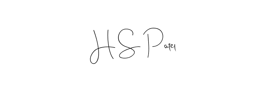 H S Patel stylish signature style. Best Handwritten Sign (Andilay-7BmLP) for my name. Handwritten Signature Collection Ideas for my name H S Patel. H S Patel signature style 4 images and pictures png
