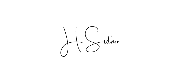 Make a beautiful signature design for name H Sidhu. Use this online signature maker to create a handwritten signature for free. H Sidhu signature style 4 images and pictures png