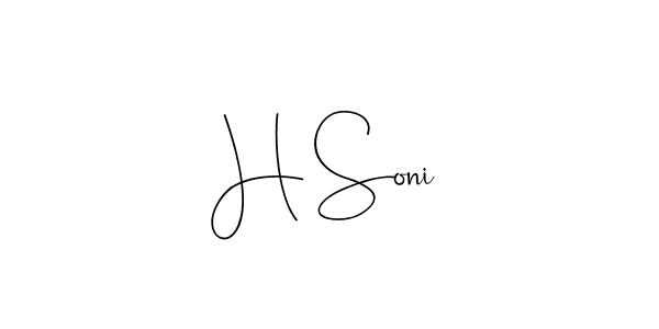 How to make H Soni signature? Andilay-7BmLP is a professional autograph style. Create handwritten signature for H Soni name. H Soni signature style 4 images and pictures png