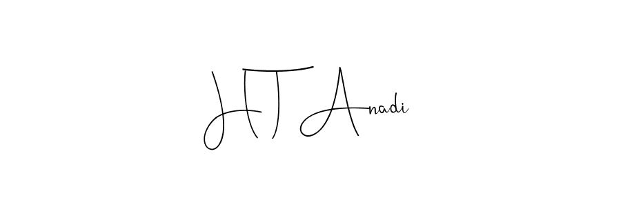 Make a beautiful signature design for name H T Anadi. Use this online signature maker to create a handwritten signature for free. H T Anadi signature style 4 images and pictures png