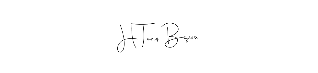 Create a beautiful signature design for name H Tariq Bajwa. With this signature (Andilay-7BmLP) fonts, you can make a handwritten signature for free. H Tariq Bajwa signature style 4 images and pictures png