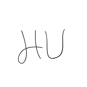 Make a beautiful signature design for name H U. With this signature (Andilay-7BmLP) style, you can create a handwritten signature for free. H U signature style 4 images and pictures png