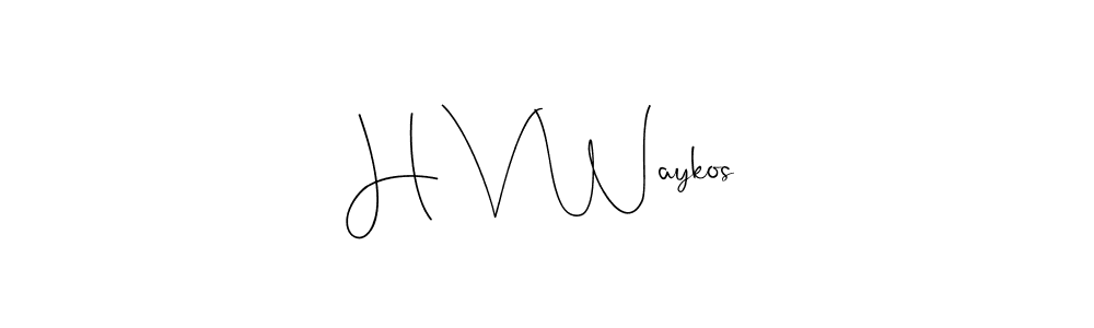 Make a beautiful signature design for name H V Waykos. Use this online signature maker to create a handwritten signature for free. H V Waykos signature style 4 images and pictures png