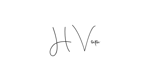 How to make H Vala name signature. Use Andilay-7BmLP style for creating short signs online. This is the latest handwritten sign. H Vala signature style 4 images and pictures png