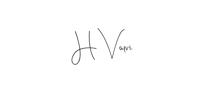 Make a beautiful signature design for name H Valvi. With this signature (Andilay-7BmLP) style, you can create a handwritten signature for free. H Valvi signature style 4 images and pictures png