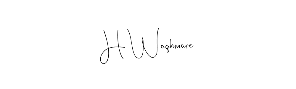 Best and Professional Signature Style for H Waghmare. Andilay-7BmLP Best Signature Style Collection. H Waghmare signature style 4 images and pictures png