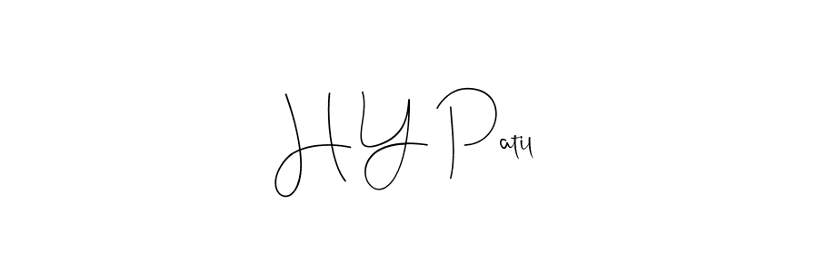 You should practise on your own different ways (Andilay-7BmLP) to write your name (H Y Patil) in signature. don't let someone else do it for you. H Y Patil signature style 4 images and pictures png