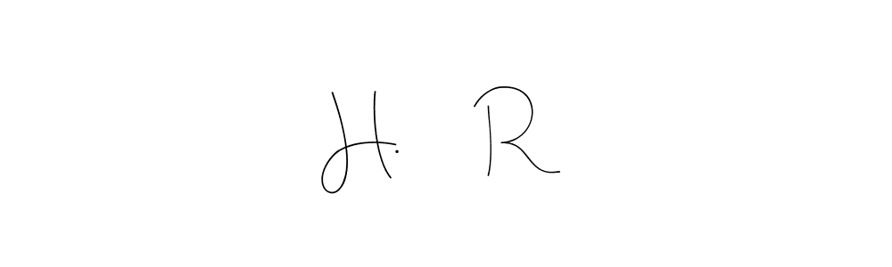 How to Draw H.       R signature style? Andilay-7BmLP is a latest design signature styles for name H.       R. H.       R signature style 4 images and pictures png