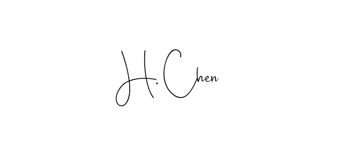 Use a signature maker to create a handwritten signature online. With this signature software, you can design (Andilay-7BmLP) your own signature for name H. Chen. H. Chen signature style 4 images and pictures png