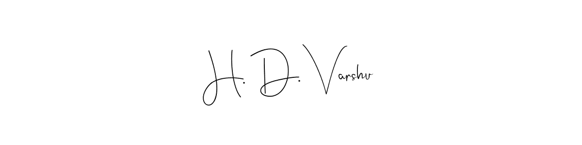 Make a beautiful signature design for name H. D. Varshu. Use this online signature maker to create a handwritten signature for free. H. D. Varshu signature style 4 images and pictures png