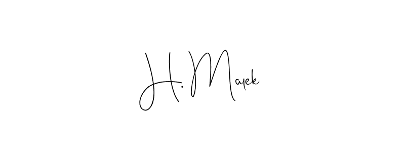 Use a signature maker to create a handwritten signature online. With this signature software, you can design (Andilay-7BmLP) your own signature for name H. Malek. H. Malek signature style 4 images and pictures png