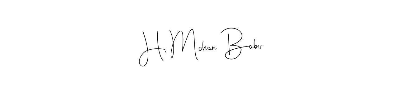 Similarly Andilay-7BmLP is the best handwritten signature design. Signature creator online .You can use it as an online autograph creator for name H. Mohan Babu. H. Mohan Babu signature style 4 images and pictures png