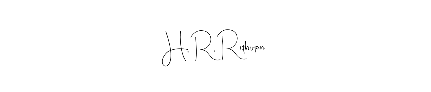 Also we have H. R. Rithulan name is the best signature style. Create professional handwritten signature collection using Andilay-7BmLP autograph style. H. R. Rithulan signature style 4 images and pictures png