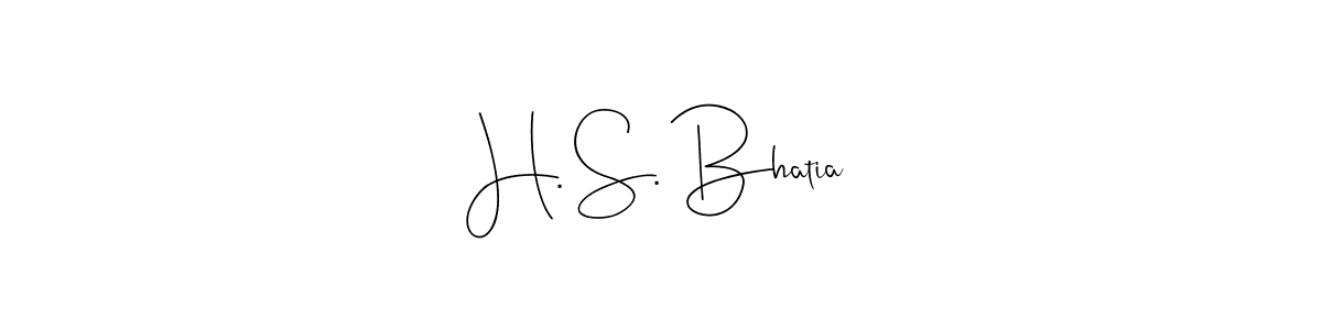 The best way (Andilay-7BmLP) to make a short signature is to pick only two or three words in your name. The name H. S. Bhatia include a total of six letters. For converting this name. H. S. Bhatia signature style 4 images and pictures png