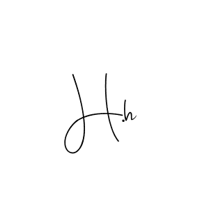 if you are searching for the best signature style for your name H.h. so please give up your signature search. here we have designed multiple signature styles  using Andilay-7BmLP. H.h signature style 4 images and pictures png