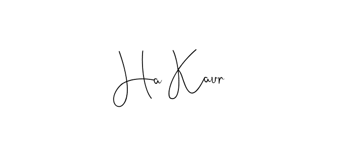 How to make Ha Kaur signature? Andilay-7BmLP is a professional autograph style. Create handwritten signature for Ha Kaur name. Ha Kaur signature style 4 images and pictures png