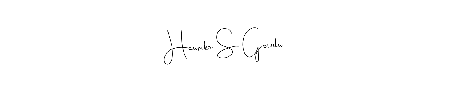 You can use this online signature creator to create a handwritten signature for the name Haarika S Gowda. This is the best online autograph maker. Haarika S Gowda signature style 4 images and pictures png