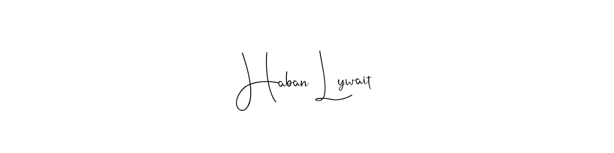 The best way (Andilay-7BmLP) to make a short signature is to pick only two or three words in your name. The name Haban Lywait include a total of six letters. For converting this name. Haban Lywait signature style 4 images and pictures png