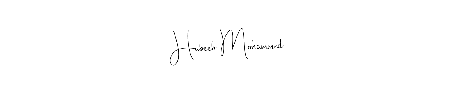 How to make Habeeb Mohammed signature? Andilay-7BmLP is a professional autograph style. Create handwritten signature for Habeeb Mohammed name. Habeeb Mohammed signature style 4 images and pictures png