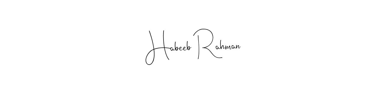 Make a beautiful signature design for name Habeeb Rahman. Use this online signature maker to create a handwritten signature for free. Habeeb Rahman signature style 4 images and pictures png