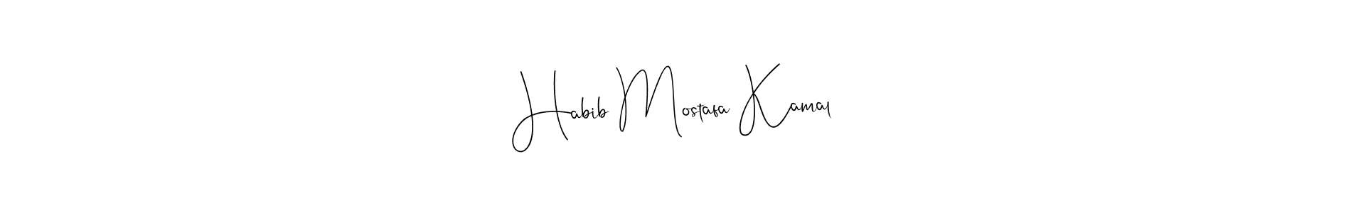 You can use this online signature creator to create a handwritten signature for the name Habib Mostafa Kamal. This is the best online autograph maker. Habib Mostafa Kamal signature style 4 images and pictures png