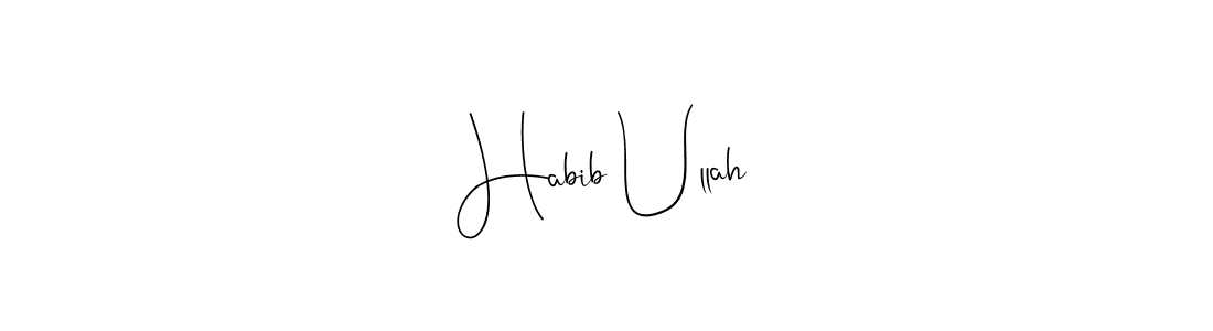 Also You can easily find your signature by using the search form. We will create Habib Ullah name handwritten signature images for you free of cost using Andilay-7BmLP sign style. Habib Ullah signature style 4 images and pictures png