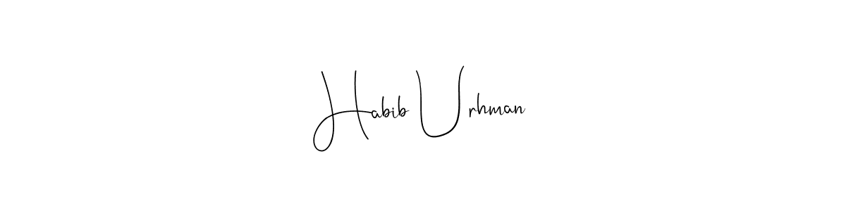 This is the best signature style for the Habib Urhman name. Also you like these signature font (Andilay-7BmLP). Mix name signature. Habib Urhman signature style 4 images and pictures png