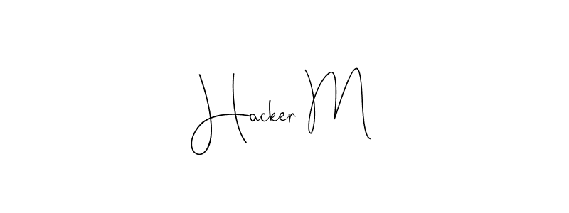 Design your own signature with our free online signature maker. With this signature software, you can create a handwritten (Andilay-7BmLP) signature for name Hacker M. Hacker M signature style 4 images and pictures png