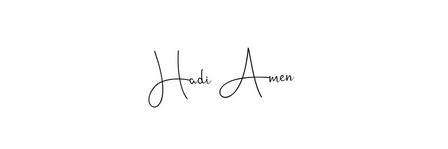 Also You can easily find your signature by using the search form. We will create Hadi Amen name handwritten signature images for you free of cost using Andilay-7BmLP sign style. Hadi Amen signature style 4 images and pictures png