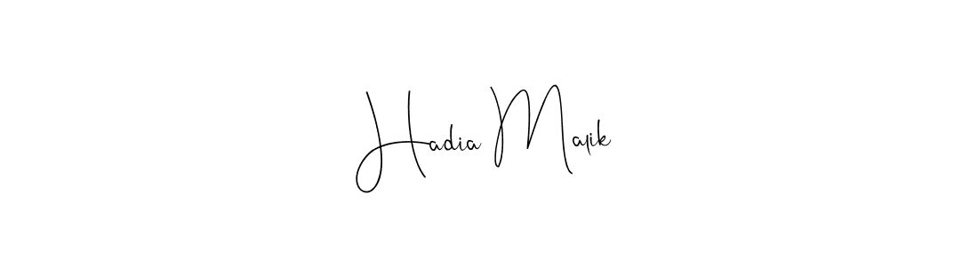 Also we have Hadia Malik name is the best signature style. Create professional handwritten signature collection using Andilay-7BmLP autograph style. Hadia Malik signature style 4 images and pictures png