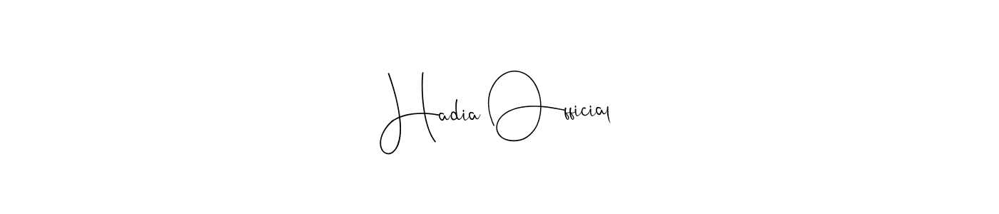 You should practise on your own different ways (Andilay-7BmLP) to write your name (Hadia Official) in signature. don't let someone else do it for you. Hadia Official signature style 4 images and pictures png