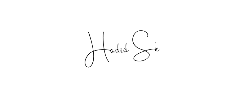 Make a beautiful signature design for name Hadid Sk. With this signature (Andilay-7BmLP) style, you can create a handwritten signature for free. Hadid Sk signature style 4 images and pictures png