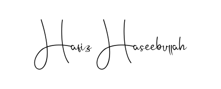 A stylish, flowing autograph style designed for name Hafiz Haseebullah using Andilay-7BmLP typography. Perfect for digital creative projects. Hafiz Haseebullah signature style 4 images and pictures png