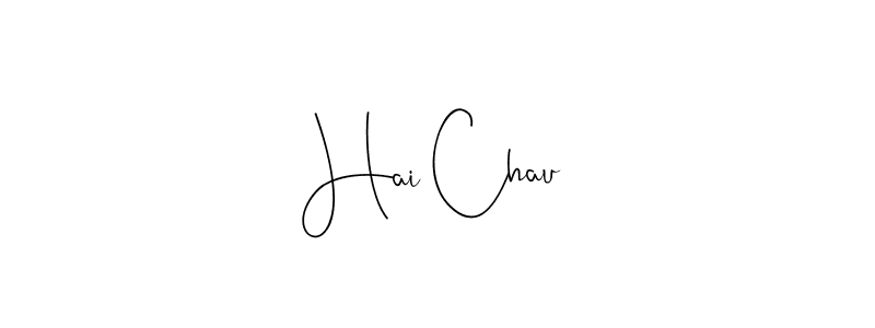The best way (Andilay-7BmLP) to make a short signature is to pick only two or three words in your name. The name Hai Chau include a total of six letters. For converting this name. Hai Chau signature style 4 images and pictures png