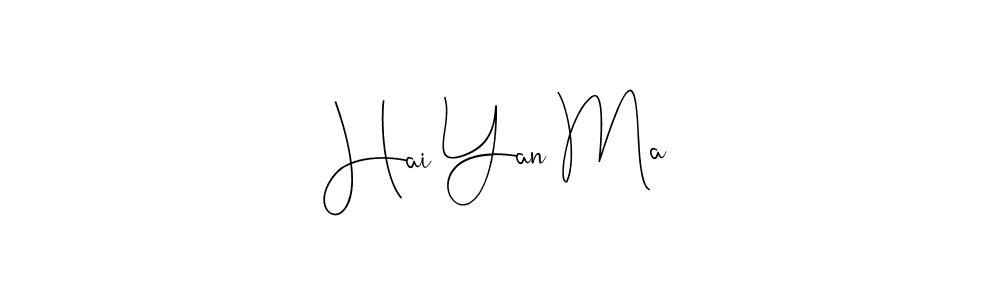 This is the best signature style for the Hai Yan Ma name. Also you like these signature font (Andilay-7BmLP). Mix name signature. Hai Yan Ma signature style 4 images and pictures png