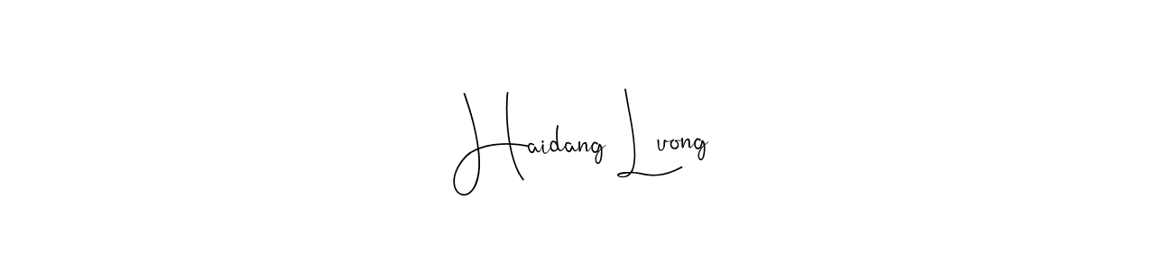 Also we have Haidang Luong name is the best signature style. Create professional handwritten signature collection using Andilay-7BmLP autograph style. Haidang Luong signature style 4 images and pictures png