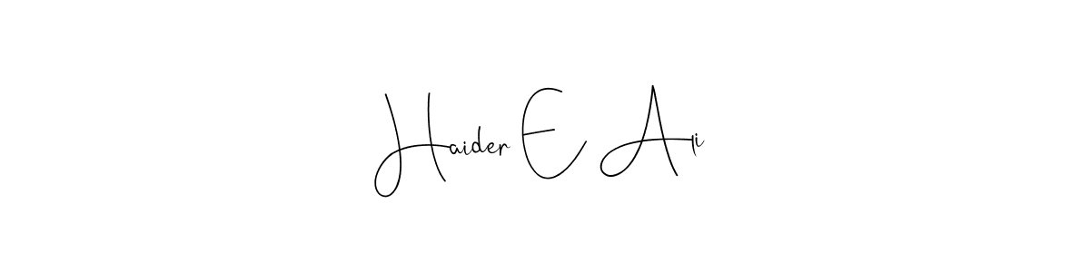This is the best signature style for the Haider E Ali name. Also you like these signature font (Andilay-7BmLP). Mix name signature. Haider E Ali signature style 4 images and pictures png