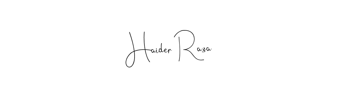 Use a signature maker to create a handwritten signature online. With this signature software, you can design (Andilay-7BmLP) your own signature for name Haider Raza. Haider Raza signature style 4 images and pictures png