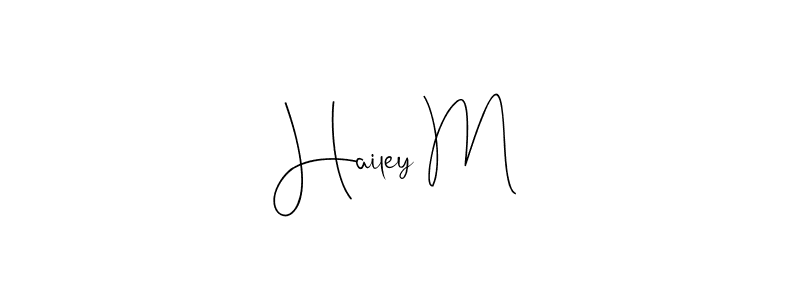 Similarly Andilay-7BmLP is the best handwritten signature design. Signature creator online .You can use it as an online autograph creator for name Hailey M. Hailey M signature style 4 images and pictures png