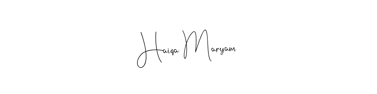 Design your own signature with our free online signature maker. With this signature software, you can create a handwritten (Andilay-7BmLP) signature for name Haiqa Maryam. Haiqa Maryam signature style 4 images and pictures png