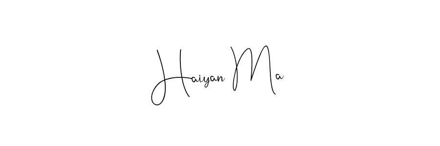 How to make Haiyan Ma signature? Andilay-7BmLP is a professional autograph style. Create handwritten signature for Haiyan Ma name. Haiyan Ma signature style 4 images and pictures png
