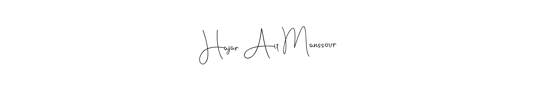 You can use this online signature creator to create a handwritten signature for the name Hajar Ait Manssour. This is the best online autograph maker. Hajar Ait Manssour signature style 4 images and pictures png